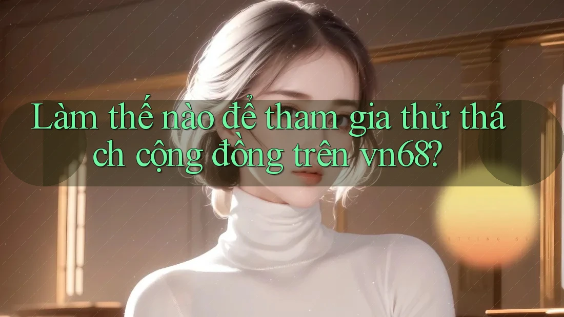Làm thế nào để tham gia thử thách cộng đồng trên vn68? Làm thế nào để tham gia thử thách cộng đồng trên vn68?