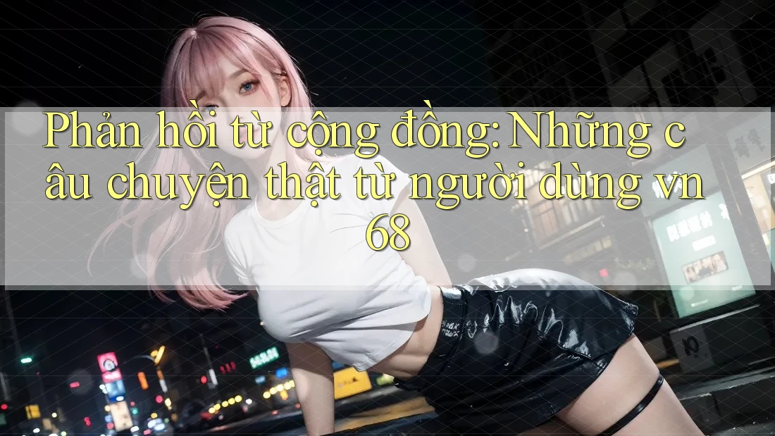 Phản hồi từ cộng đồng: Những câu chuyện thật từ người dùng vn68